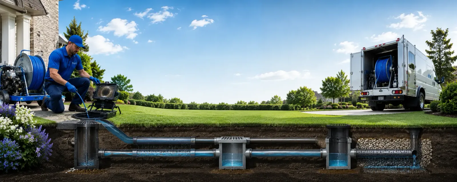 Outdoor drain cleaning information for Potts Grove, PA